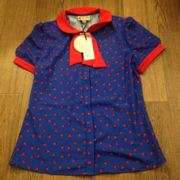 🐒NEW Lindy Bop Ladybug Top🐒 - Picture 1 of 4